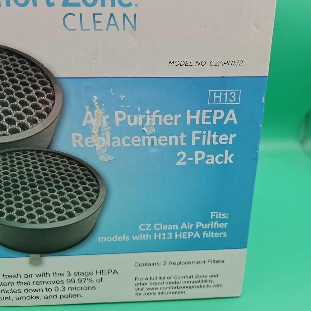 Comfort Zone Clean - CZAPH132 Air Purifier HEPA Replacement Filter (2-Pack) - Picture 2 of 6